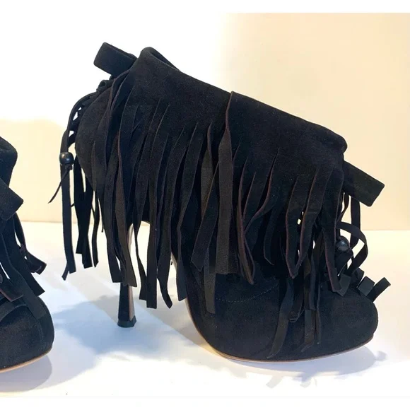 Vivienne Westwood Skyscraper Fringe Ankle Boots 39.5 Sz 8.5 - Picture 15 of 16